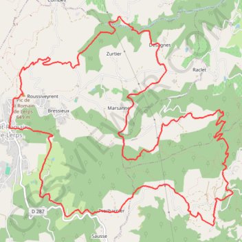 Itinéraire Boucle des hameaux et des chapelles au départ de Cornas, distance, dénivelé, altitude, carte, profil, trace GPS