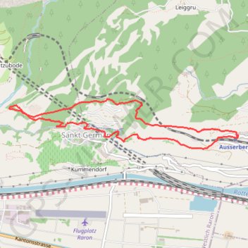Itinéraire Bisse de Manera, distance, dénivelé, altitude, carte, profil, trace GPS