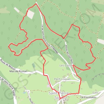Itinéraire SAINT PIERRE TOIRAC - MARCHE NORDIQUE - FAC, distance, dénivelé, altitude, carte, profil, trace GPS