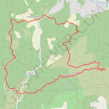 Itinéraire La Roque-Ste Anne de Goiron_12 sept. 2018, distance, dénivelé, altitude, carte, profil, trace GPS