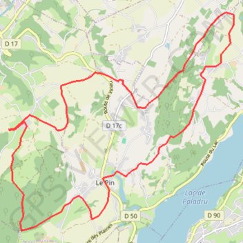 Itinéraire Boucle par les Relais de Paladru et de Virieu, distance, dénivelé, altitude, carte, profil, trace GPS