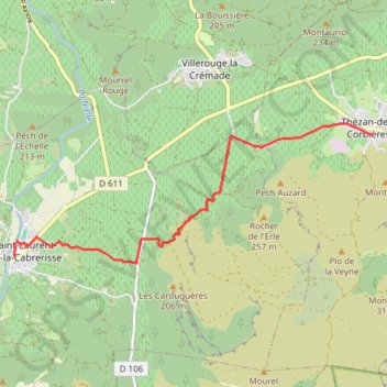Itinéraire En Corbières - La ronde au coeur des Corbières - Thézan-des-Corbières à Saint-Laurent-de-la-Cabrerisse, distance, dénivelé, altitude, carte, profil, trace GPS