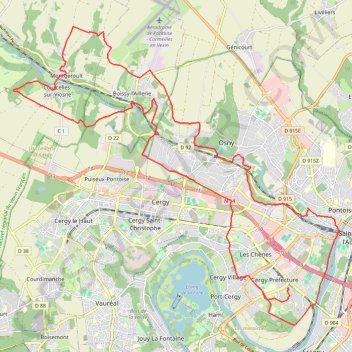 Itinéraire Aerodrome de cormeilles, distance, dénivelé, altitude, carte, profil, trace GPS