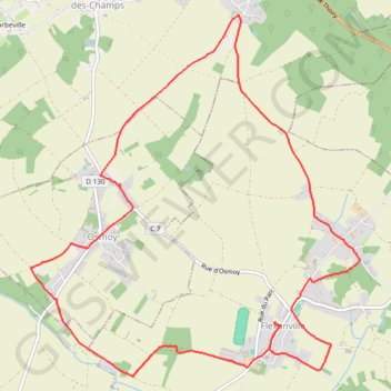 Itinéraire Flexanville (78 - Yvelines), distance, dénivelé, altitude, carte, profil, trace GPS