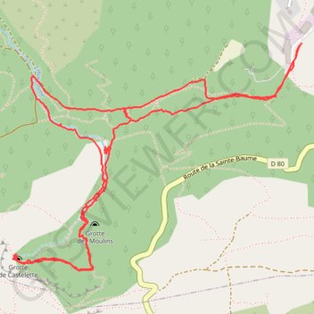 Itinéraire Sources de l'huveaune, distance, dénivelé, altitude, carte, profil, trace GPS