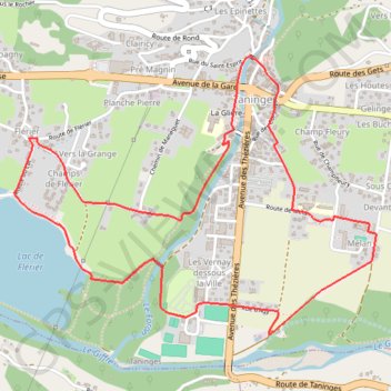 Itinéraire Boucle de découverte de Taninges, distance, dénivelé, altitude, carte, profil, trace GPS