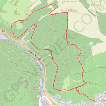 Itinéraire MARLENBERG, distance, dénivelé, altitude, carte, profil, trace GPS