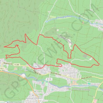 Itinéraire Vignoble de Kientzheim et Sigolsheim, distance, dénivelé, altitude, carte, profil, trace GPS