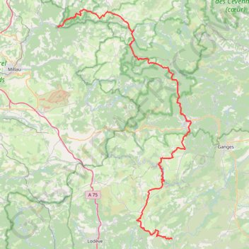 Itinéraire total-stGuilhem2018, distance, dénivelé, altitude, carte, profil, trace GPS