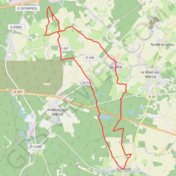 Itinéraire track, distance, dénivelé, altitude, carte, profil, trace GPS