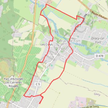 Itinéraire Parcours oriane, distance, dénivelé, altitude, carte, profil, trace GPS