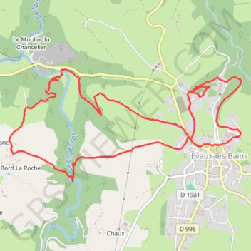 Itinéraire Évaux-les-Bains, distance, dénivelé, altitude, carte, profil, trace GPS