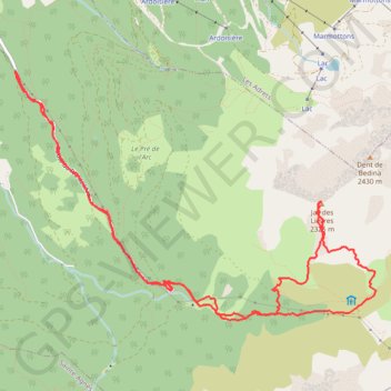 Itinéraire Jas du lièvre versant Sud, distance, dénivelé, altitude, carte, profil, trace GPS