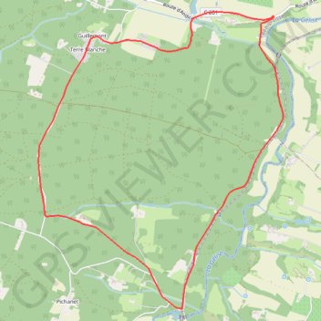 Itinéraire Rando facile marche ou vtt, distance, dénivelé, altitude, carte, profil, trace GPS