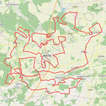 Itinéraire Mettet XP 110K Gravel, distance, dénivelé, altitude, carte, profil, trace GPS