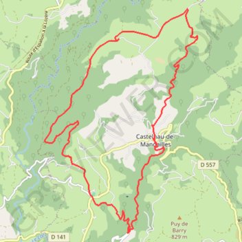 Itinéraire le chemin de César, distance, dénivelé, altitude, carte, profil, trace GPS