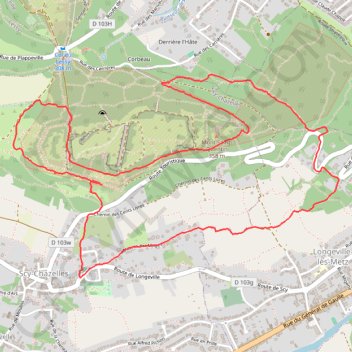 Itinéraire Scy-Chazelles_Fort-Girardin, distance, dénivelé, altitude, carte, profil, trace GPS