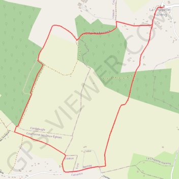 Itinéraire Chemin de la Baronnière - La Chapelle-Hareng, distance, dénivelé, altitude, carte, profil, trace GPS