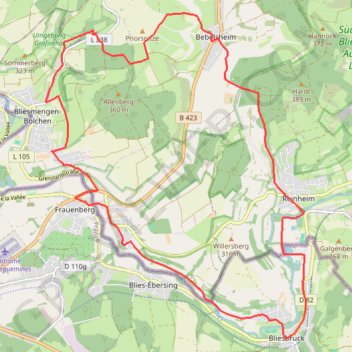 Itinéraire Gräfinthaler Weg, distance, dénivelé, altitude, carte, profil, trace GPS