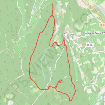 Itinéraire Petite rando vers Le Crestet, distance, dénivelé, altitude, carte, profil, trace GPS