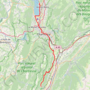Itinéraire Sur les pas des huguenots - De Saint-Bernard du Touvet à Aix-les-bains, distance, dénivelé, altitude, carte, profil, trace GPS