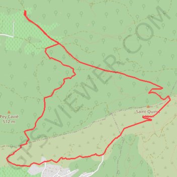 Itinéraire Camps la source Saint quinies, distance, dénivelé, altitude, carte, profil, trace GPS