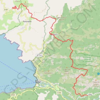 Itinéraire De curzy à Ota, distance, dénivelé, altitude, carte, profil, trace GPS