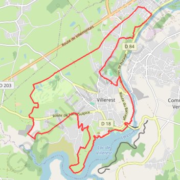 Itinéraire Cheminons à Villerest, distance, dénivelé, altitude, carte, profil, trace GPS