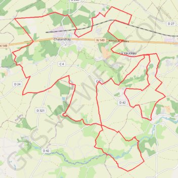 Itinéraire autour de chalanday, distance, dénivelé, altitude, carte, profil, trace GPS