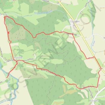 Itinéraire Les orchidées de Lespielle, distance, dénivelé, altitude, carte, profil, trace GPS