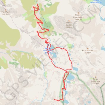 Itinéraire 2017-08-03 Lacs de Néouvielle, distance, dénivelé, altitude, carte, profil, trace GPS