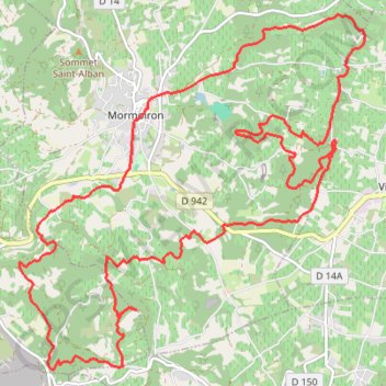 Itinéraire Rando sur Mormoiron, distance, dénivelé, altitude, carte, profil, trace GPS