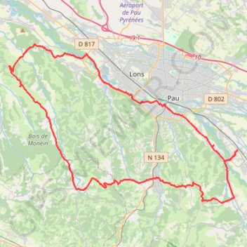 Itinéraire Narcastet-Cuqueron, distance, dénivelé, altitude, carte, profil, trace GPS