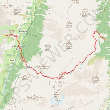 Itinéraire Rhêmes-Notre-Dame Randonnée, distance, dénivelé, altitude, carte, profil, trace GPS