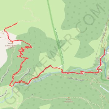 Itinéraire Forges d'Abel à la cabane Grosse, distance, dénivelé, altitude, carte, profil, trace GPS