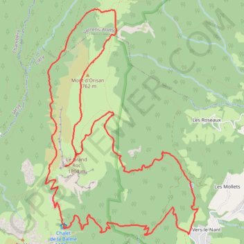 Itinéraire Grand Roc (Bauges), distance, dénivelé, altitude, carte, profil, trace GPS