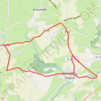 Itinéraire Teurtheville hague, distance, dénivelé, altitude, carte, profil, trace GPS