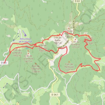 Itinéraire Les 3 dents et Saint Sabin, distance, dénivelé, altitude, carte, profil, trace GPS