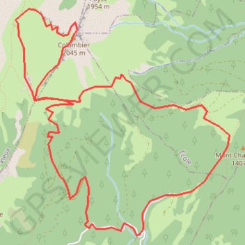 Itinéraire Mont Colombier, distance, dénivelé, altitude, carte, profil, trace GPS