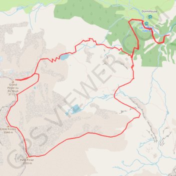 Itinéraire Grand Pinier ou Pic Brun, distance, dénivelé, altitude, carte, profil, trace GPS