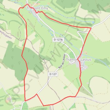 Itinéraire Rando bleue du Tramont, distance, dénivelé, altitude, carte, profil, trace GPS