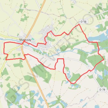 Itinéraire Circuit Est de Martizay, distance, dénivelé, altitude, carte, profil, trace GPS