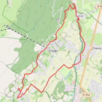 Itinéraire Allondon, distance, dénivelé, altitude, carte, profil, trace GPS