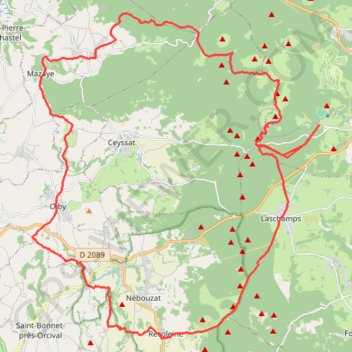 Itinéraire 5RE75, distance, dénivelé, altitude, carte, profil, trace GPS