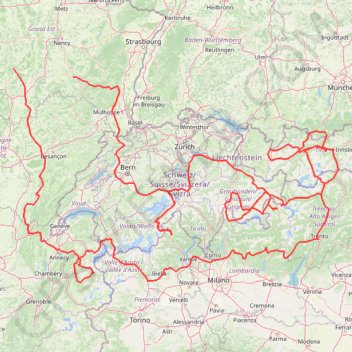 Itinéraire Trace Alpes 11 jours Août 2022, distance, dénivelé, altitude, carte, profil, trace GPS