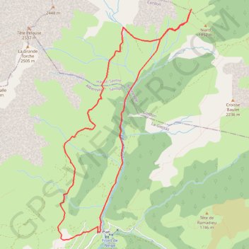 Itinéraire Col de Niard, distance, dénivelé, altitude, carte, profil, trace GPS