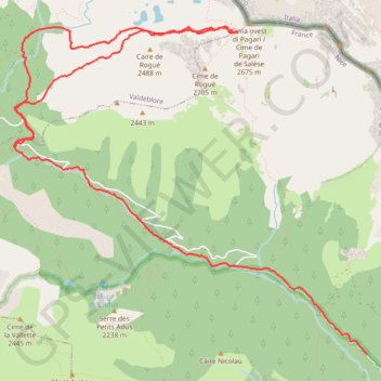 Itinéraire Baisse de Rogué, distance, dénivelé, altitude, carte, profil, trace GPS