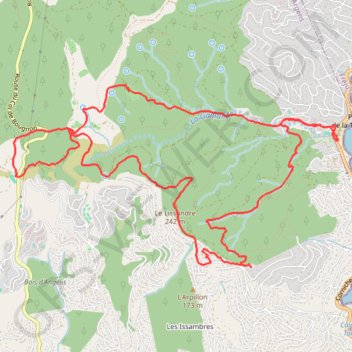 Itinéraire Les Issambres - La Gaillarde par le Col de Bougnon, distance, dénivelé, altitude, carte, profil, trace GPS