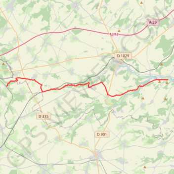 Itinéraire Picardie - De Quincampoix-Fleuzy à Frémontiers, distance, dénivelé, altitude, carte, profil, trace GPS