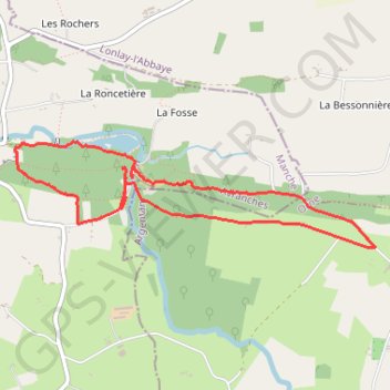 Itinéraire Sentier-Fosse-Arthour, distance, dénivelé, altitude, carte, profil, trace GPS